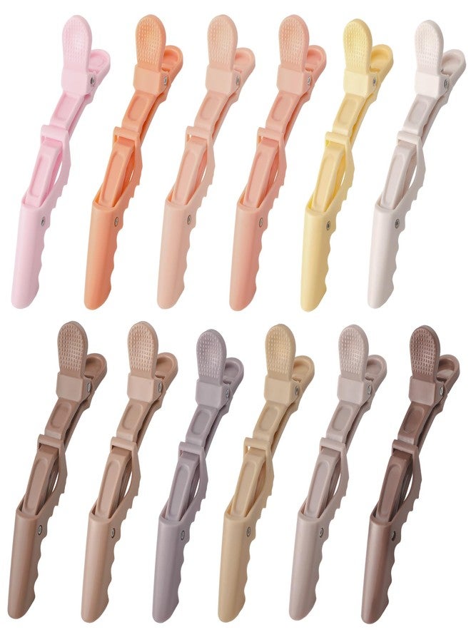 ProSuites Alligator Hair Clips for Styling, 12 Pack Professional Alligator Clips for Hair Styling, Nonslip Neutral Hair Sectioning Clips for Thick Curly Volume Hair - Image 1